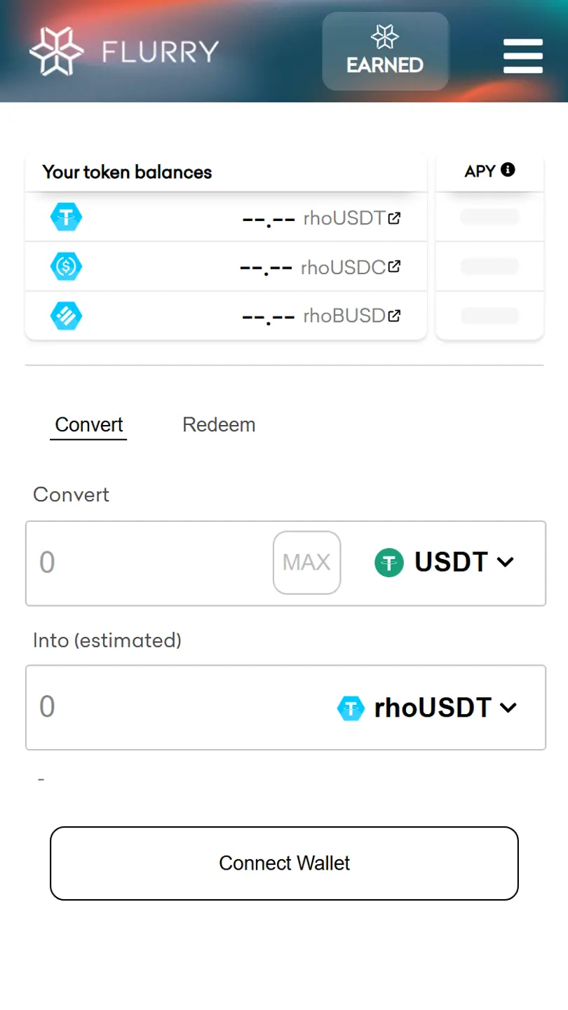 Flurry web app on a phone